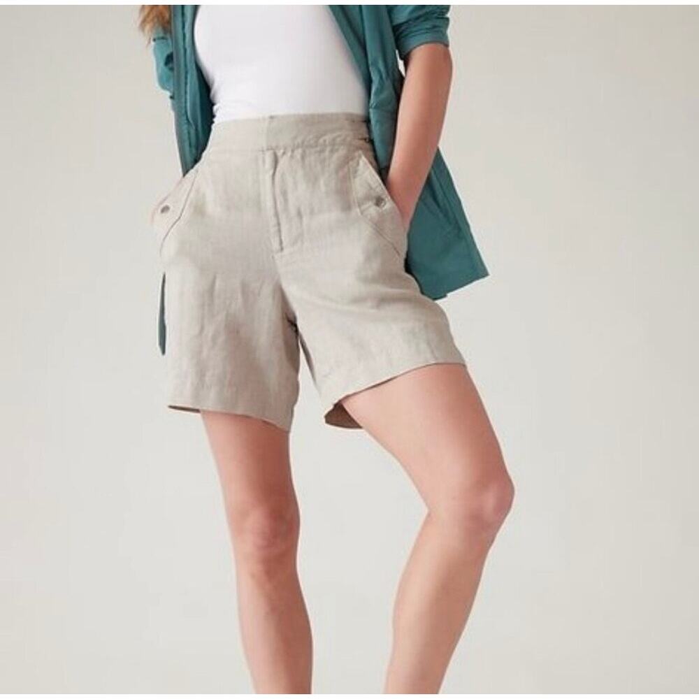 Athleta Voyager Linen Shorts, Size 12
